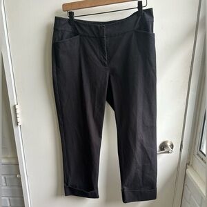 Eileen Fisher Organic Cotton Cuffed Pants small workwear minimalist preppy‎